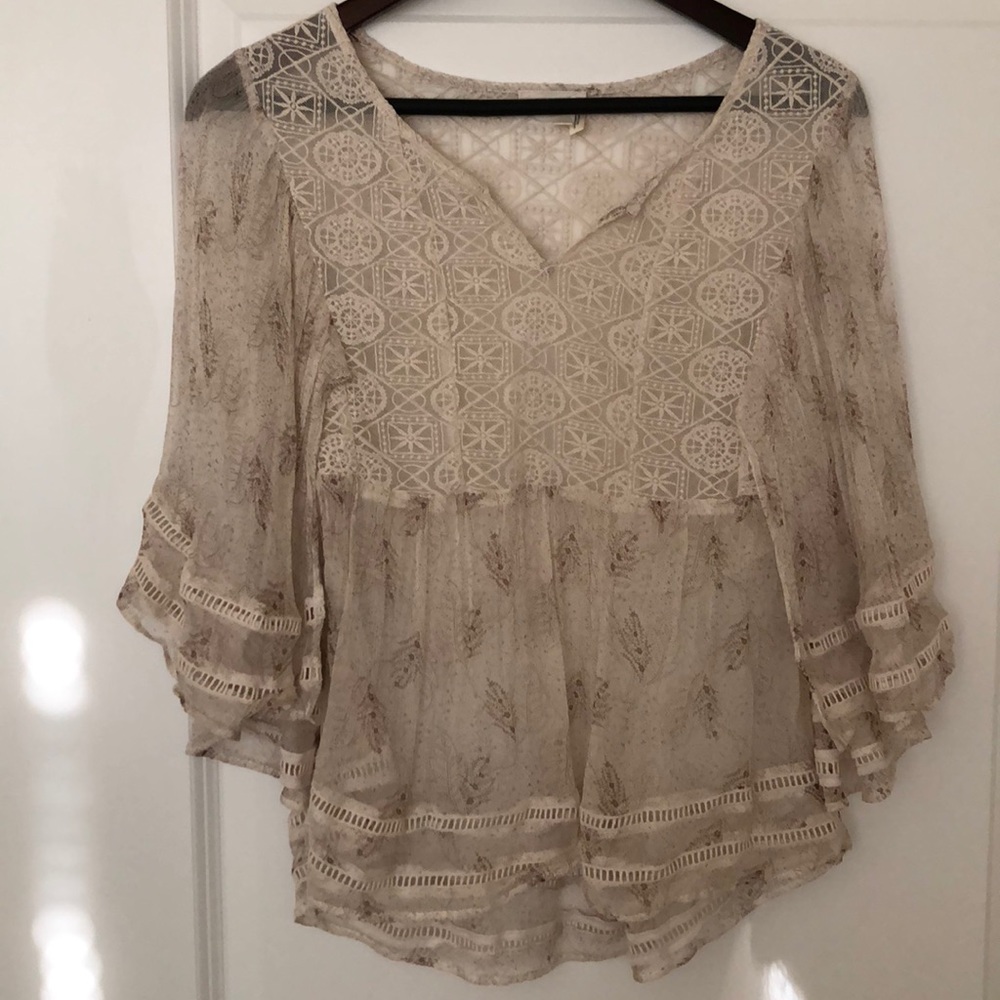 Anthropologie Sheer Blouse